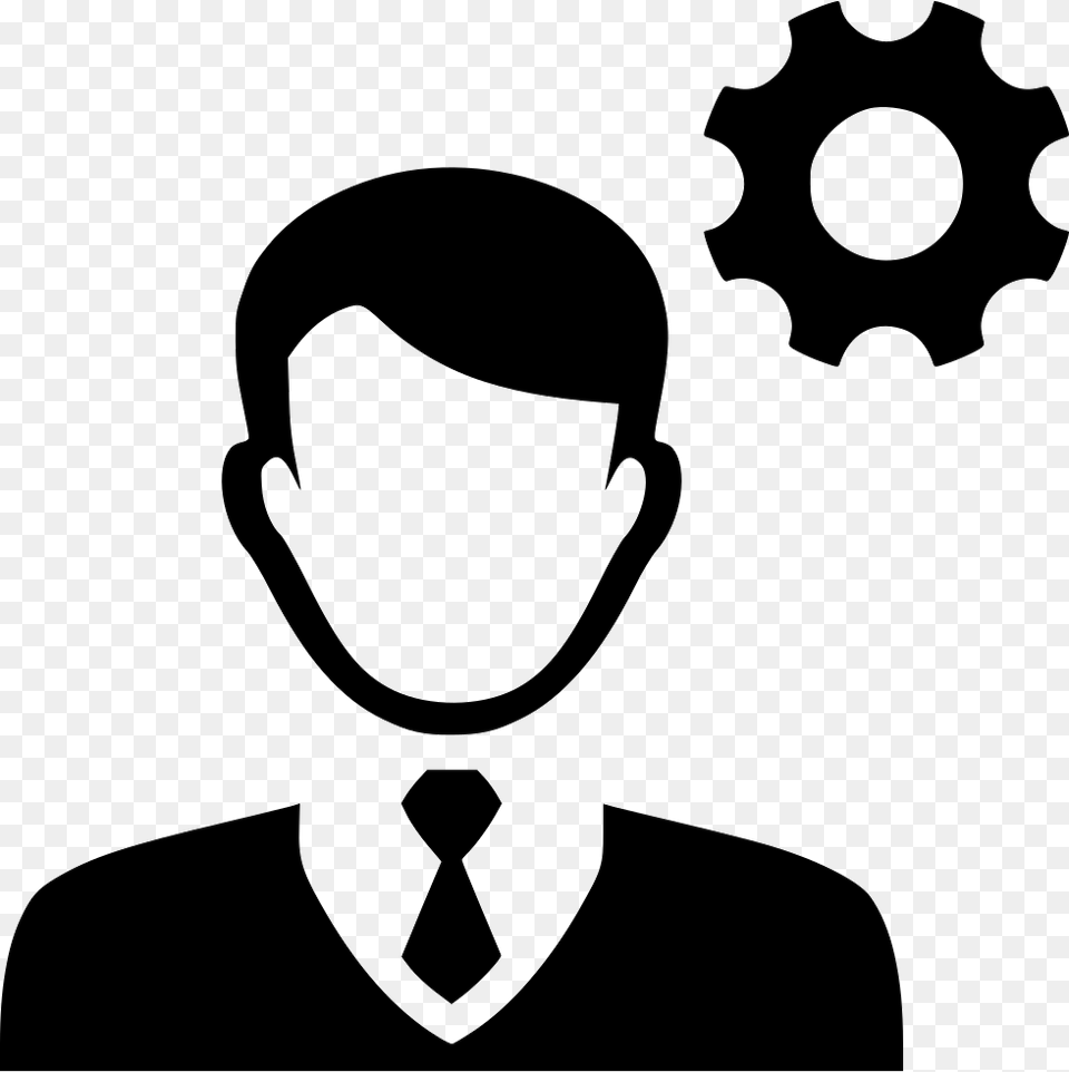Man Settings Setting Options Gear Svg Icon, Stencil, Adult, Male, Person Free Png