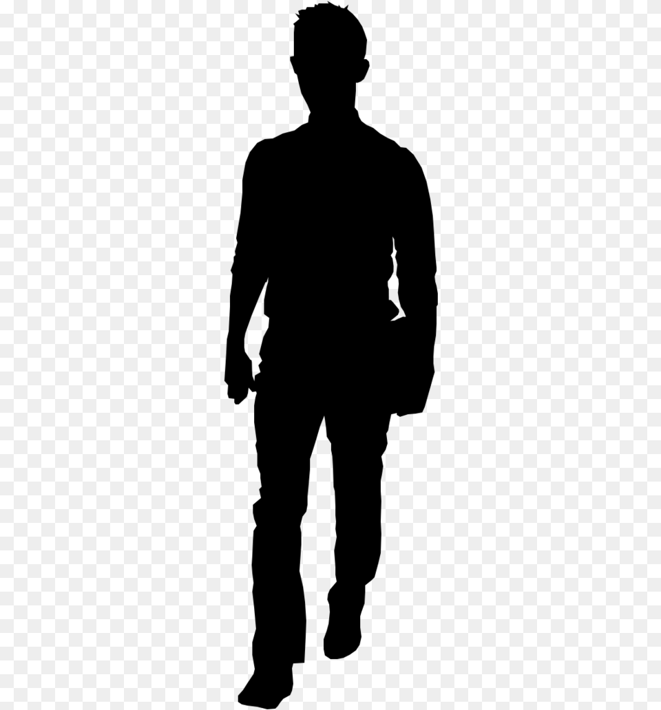 Man Shadow Silhouette Person, Gray Free Png Download