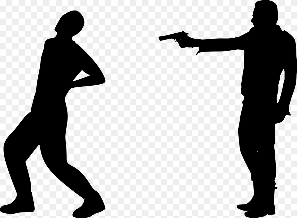 Man Shooting Another Man, Gray Free Png Download