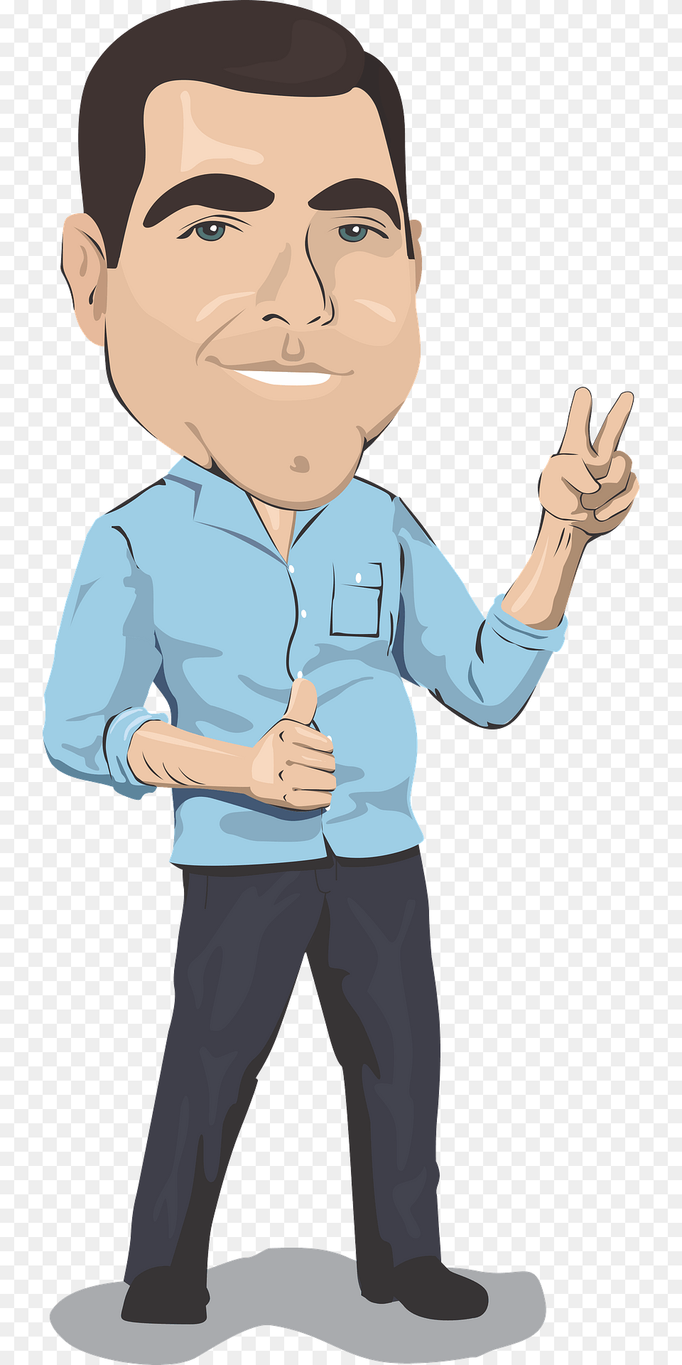 Man Showing Peace Sign Clipart, Body Part, Finger, Hand, Person Free Transparent Png