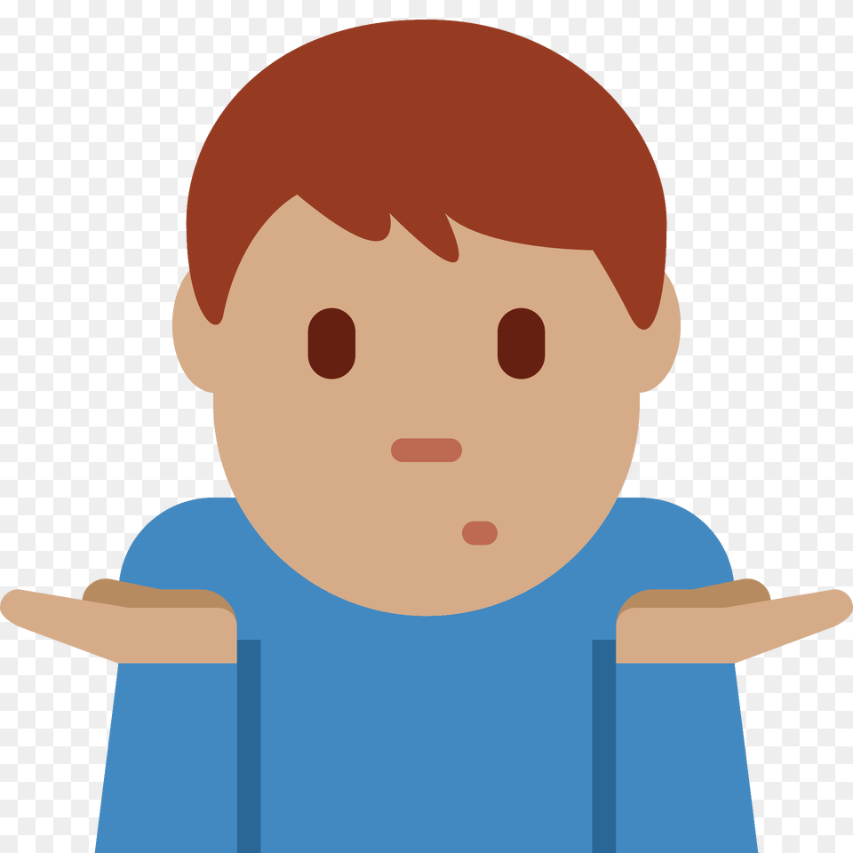 Man Shrugging Emoji Clipart, Photography, Face, Head, Person Png Image