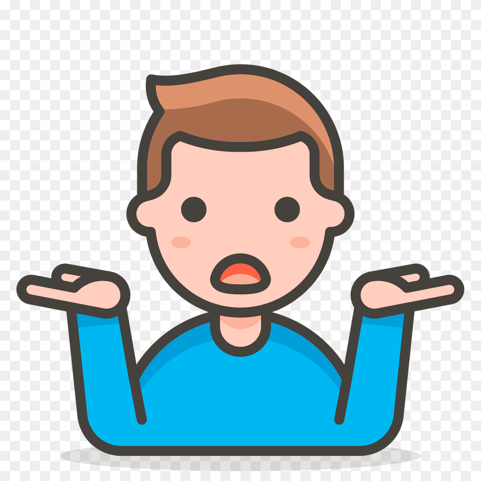 Man Shrugging Emoji Clipart, Cutlery, Face, Head, Person Png