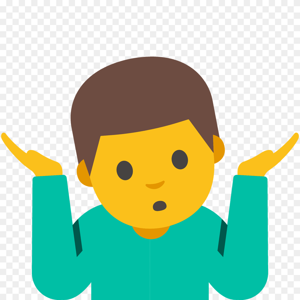 Man Shrugging Emoji Clipart, Photography, Face, Head, Person Png