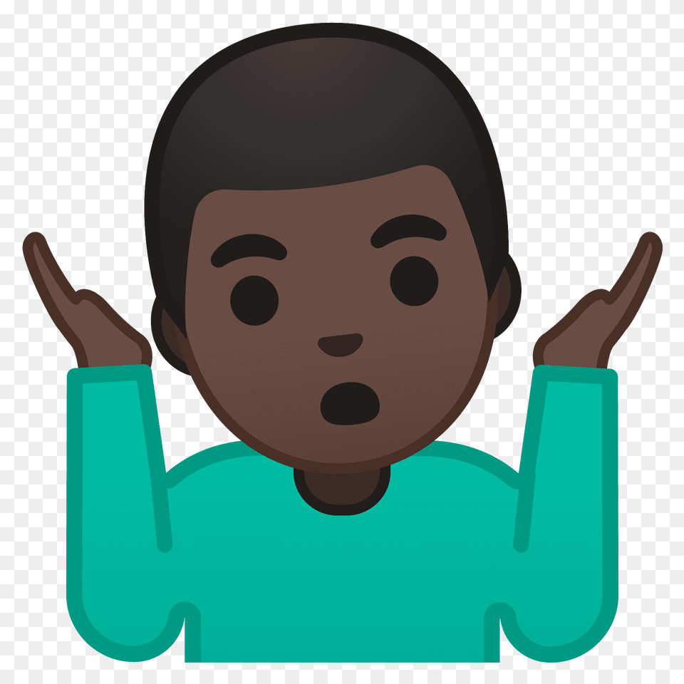 Man Shrugging Emoji Clipart, Person, Body Part, Finger, Hand Free Transparent Png