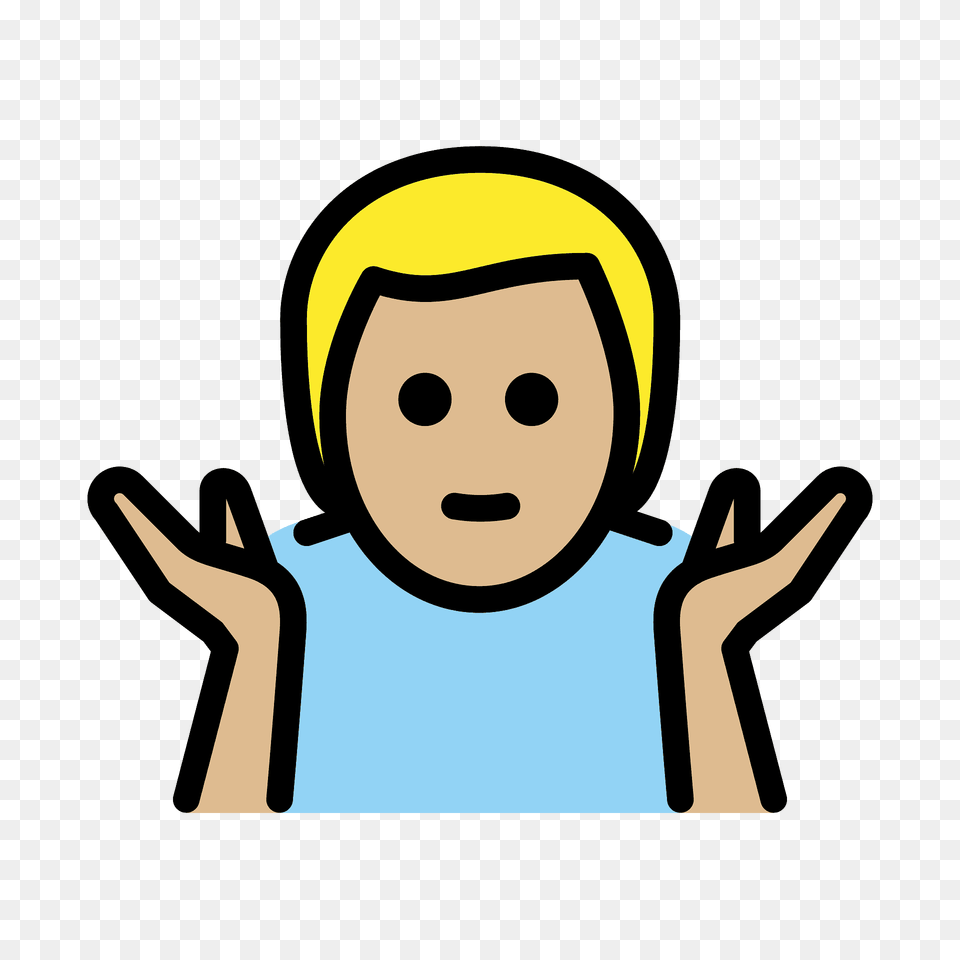 Man Shrugging Emoji Clipart, Face, Head, Person, Photography Png