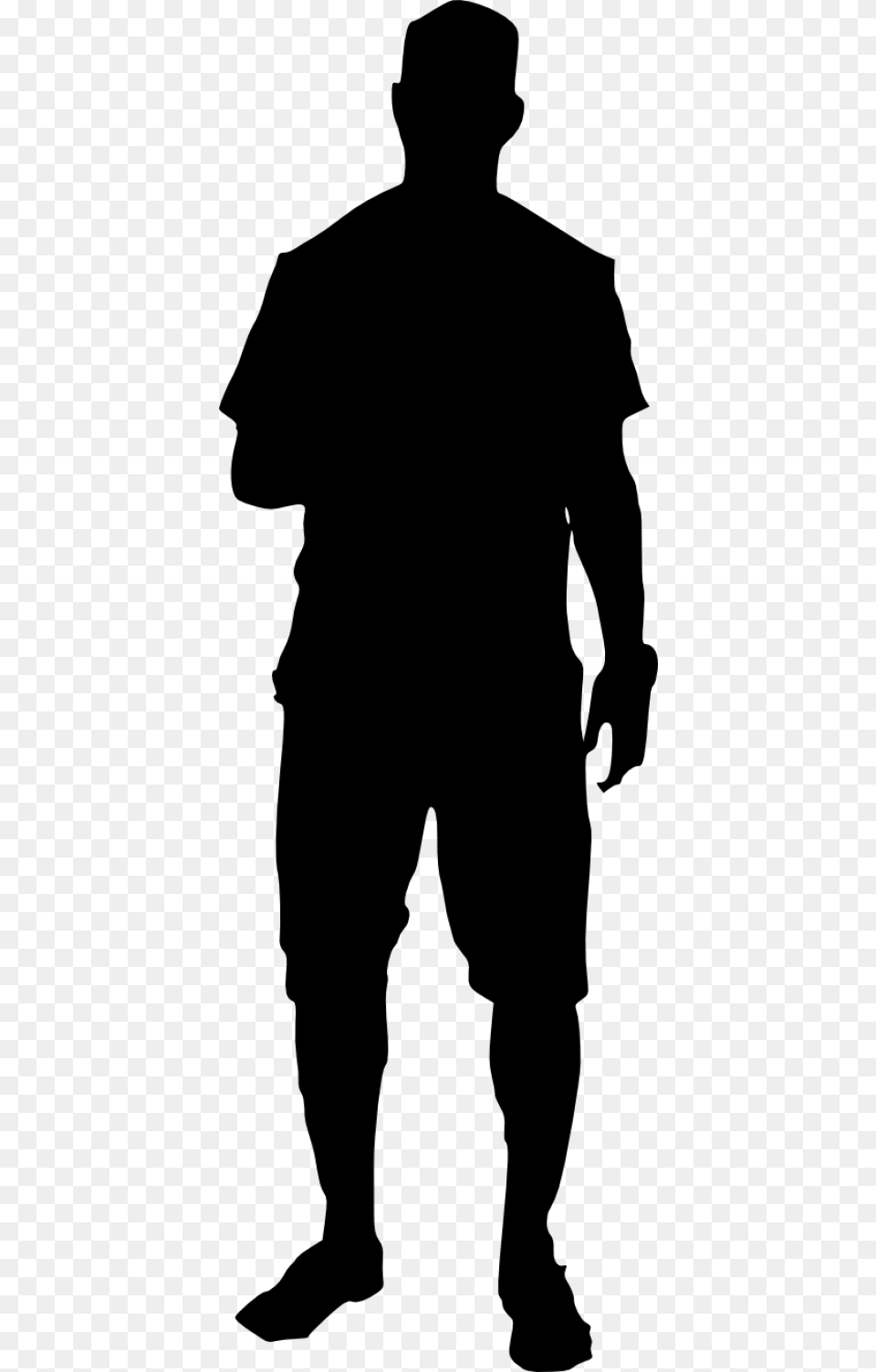 Man Silhouette Silhouette, Gray Free Transparent Png