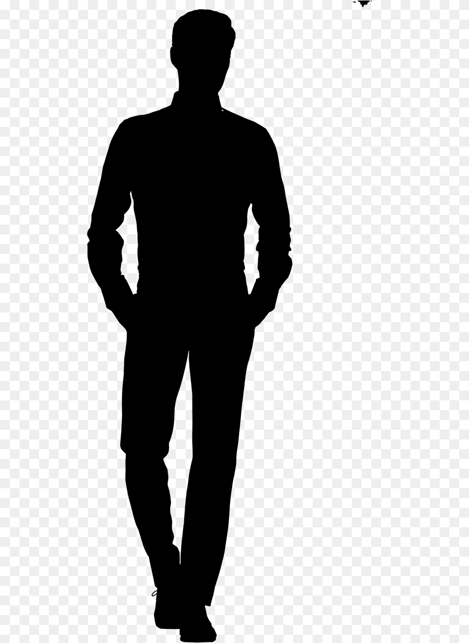 Man Silhouette Silhouette Of Man, Gray Free Transparent Png