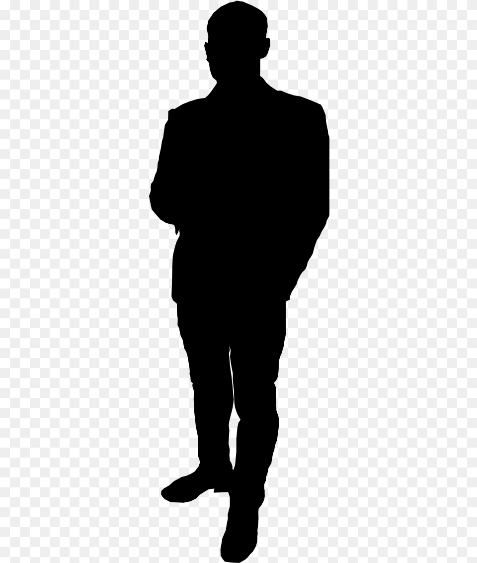 Man Silhouette Transparent Background, Gray Free Png