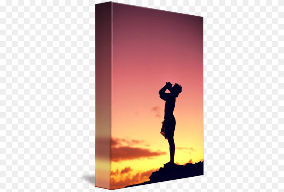 Man Silhouetted, Silhouette, Nature, Outdoors, Sky Free Png Download