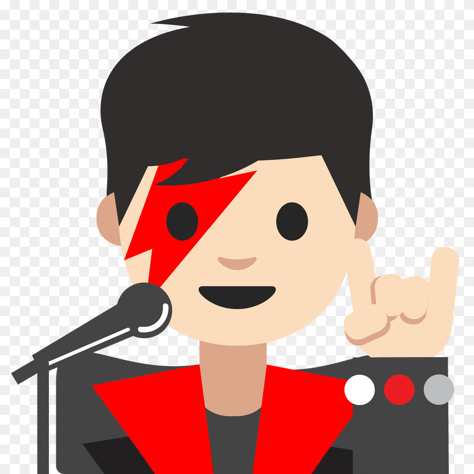 Man Singer Emoji Clipart, Person, People, Microphone, Electrical Device Png Image