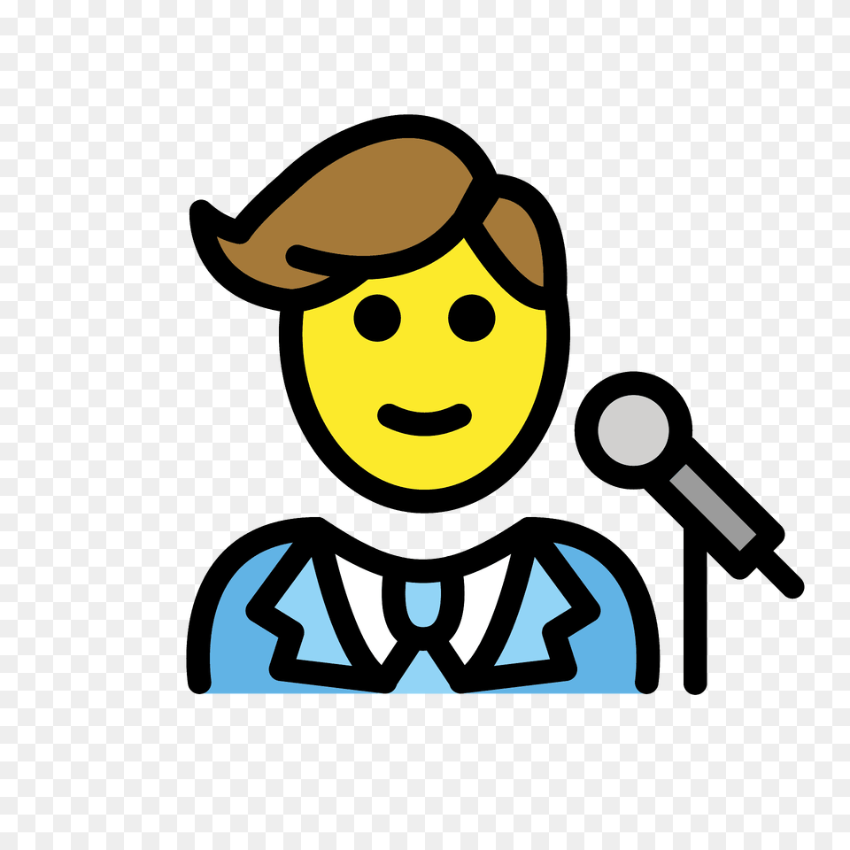 Man Singer Emoji Clipart, Electrical Device, Microphone, Clothing, Hat Png Image