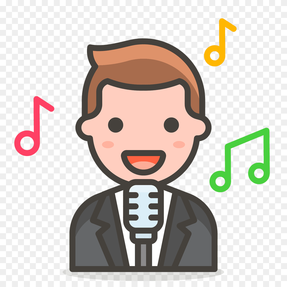Man Singer Emoji Clipart, Electrical Device, Microphone, Crowd, Person Free Png