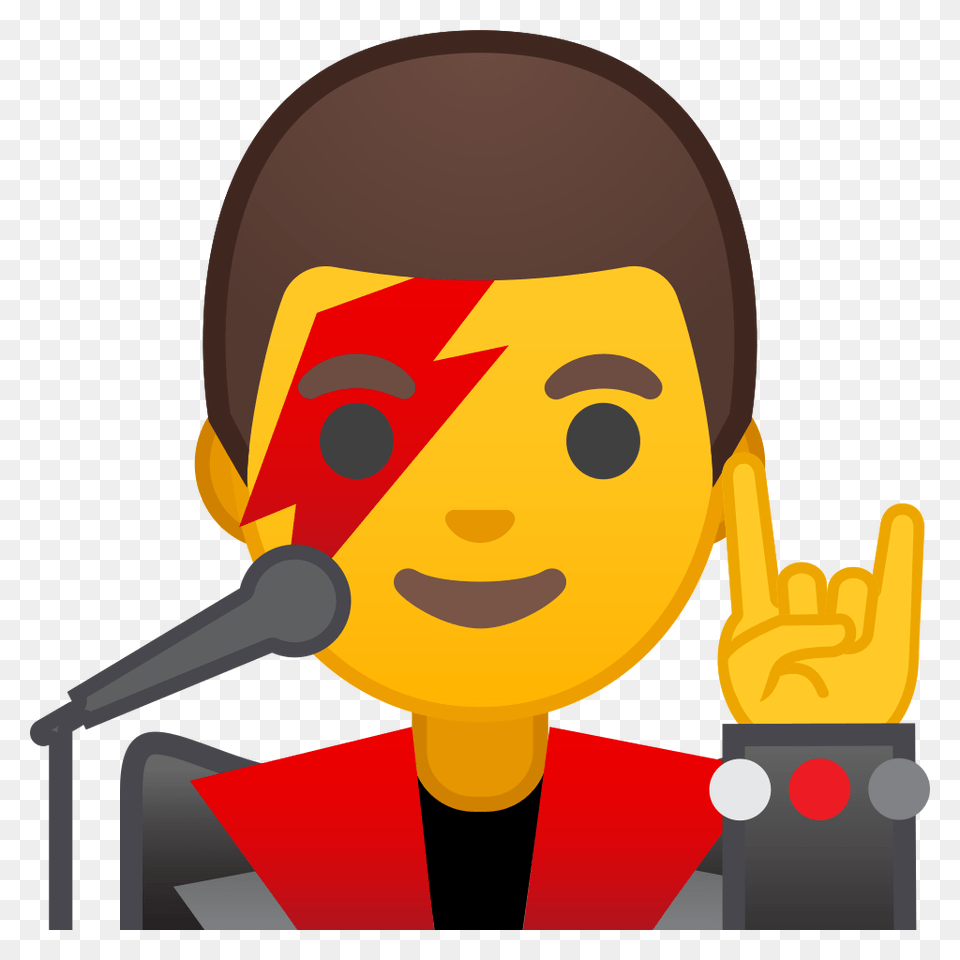 Man Singer Icon Noto Emoji People Profession Iconset Google, Microphone, Electrical Device, Person, Crowd Free Transparent Png