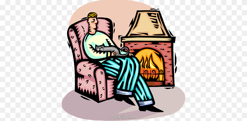 Man Sitting, Furniture, Person, Chair, Fireplace Png