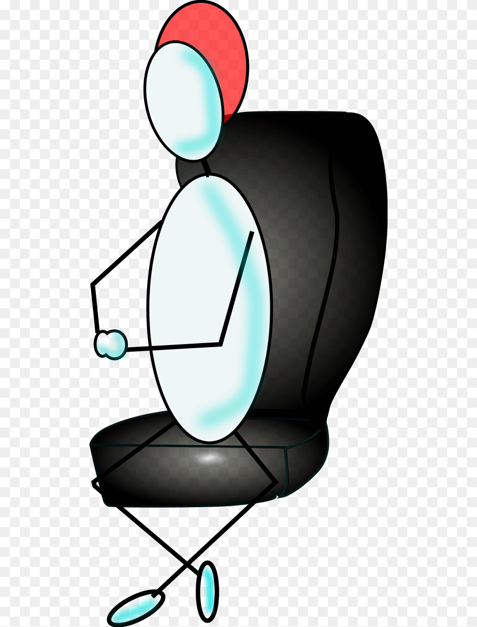 Man Sitting Chair Cartoon, Sphere Png