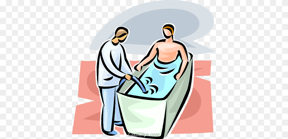 Man Sitting In A Therapeutic Whirlpool Royalty Vector Clip, Person, Washing, Cleaning, Adult Png