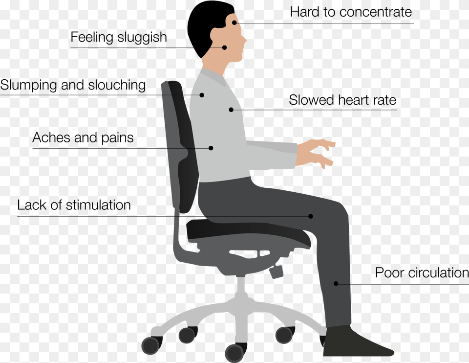 Man Sitting In Chair Good Sitting Posture, Person, Adult, Male, Furniture Free Png