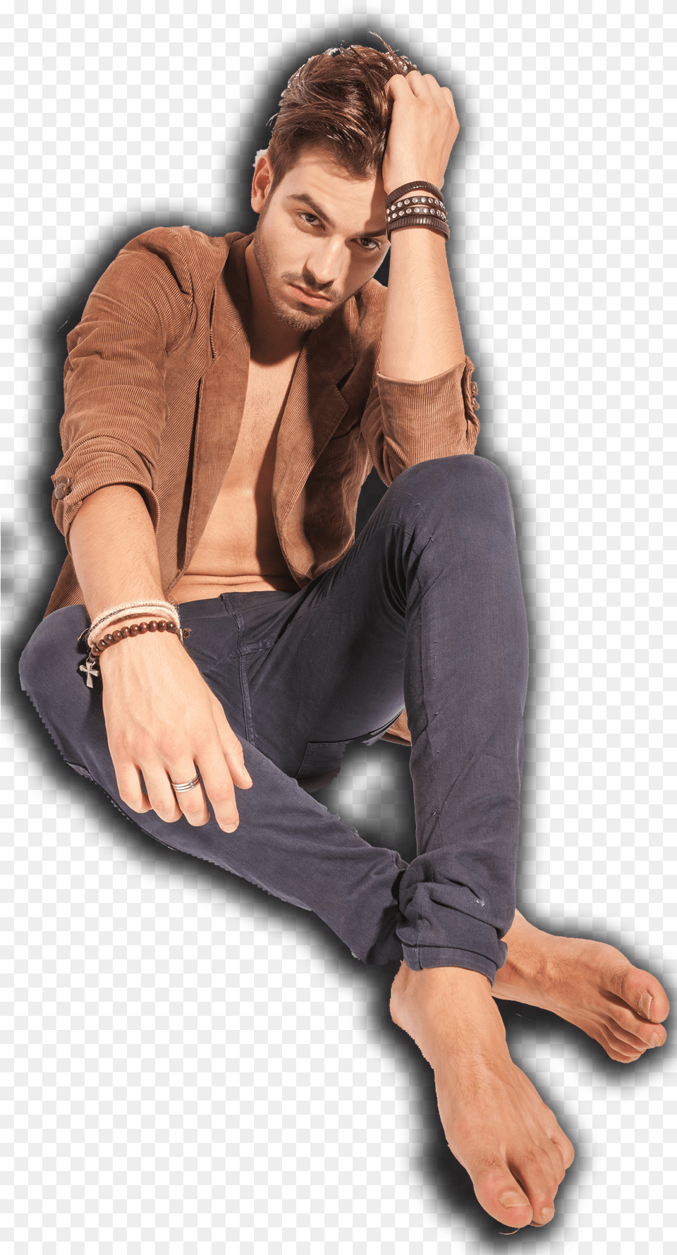 Man Sitting On Floor Houston, Hand, Finger, Pants, Clothing Png