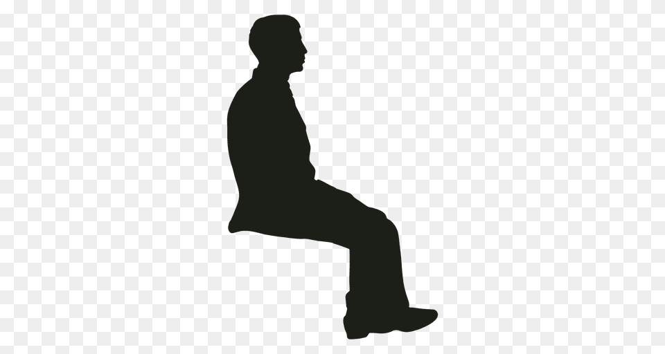 Man Sitting Silhouette, Adult, Male, Person, Kneeling Png