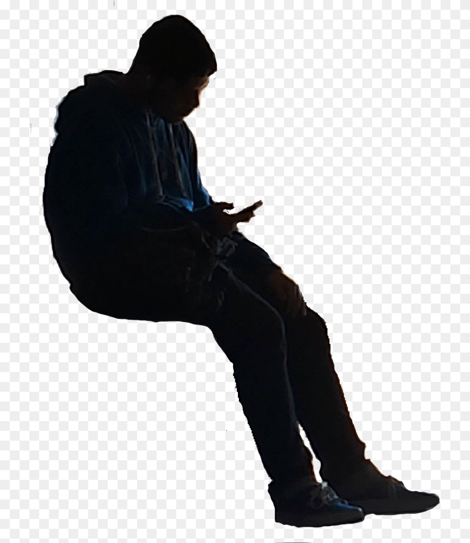 Man Sitting Silhouette Human Sitting Silhouette, Adult, Reading, Person, Male Free Png