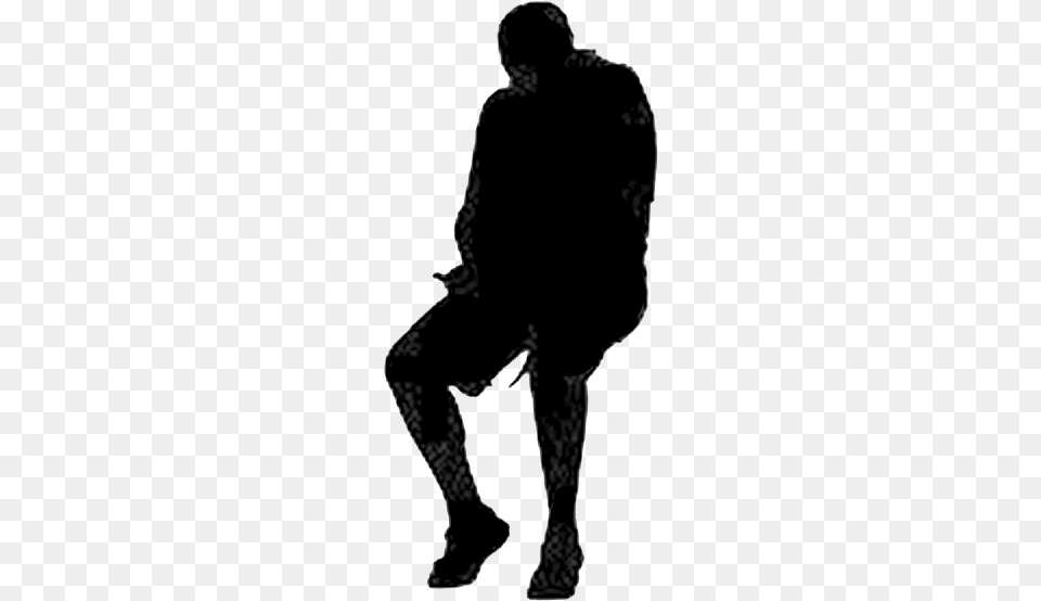 Man Sitting Silhouette Man Sitting Man Sitting Silhouette, Adult, Male, Person, Walking Free Transparent Png