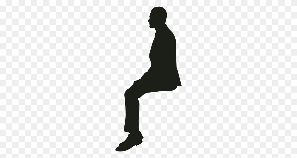 Man Sitting Straight Silhouette, Adult, Male, Person, Head Free Transparent Png