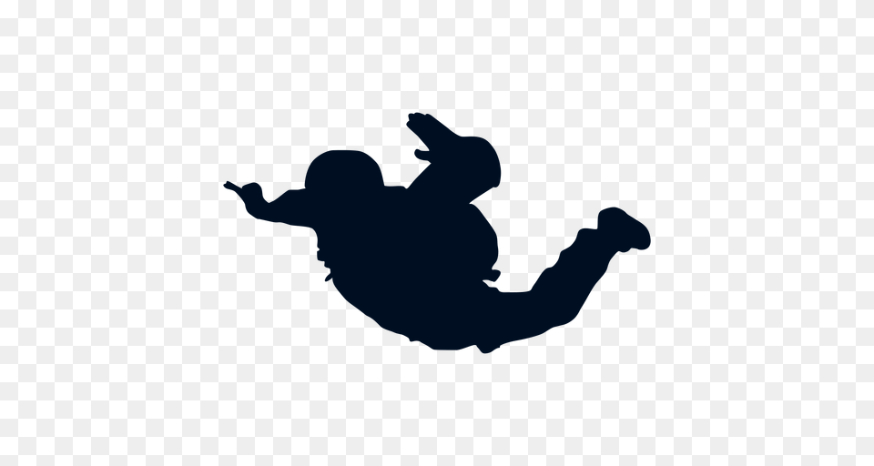 Man Skydiving Silhouette Free Transparent Png