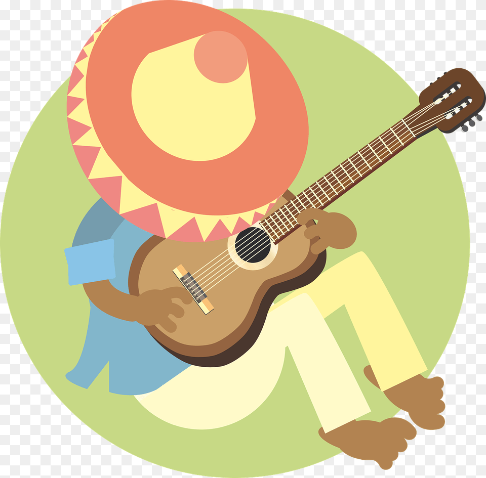 Man Sleeping Mexican Photo Guitarra De Mexico, Guitar, Musical Instrument, Clothing, Hat Png Image
