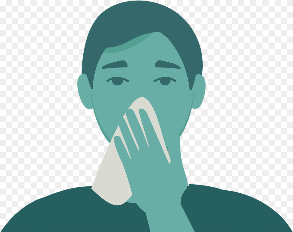 Man Sneezing With Tissue Clipart Uehommachi Honten, Face, Head, Person, Adult Free Png Download