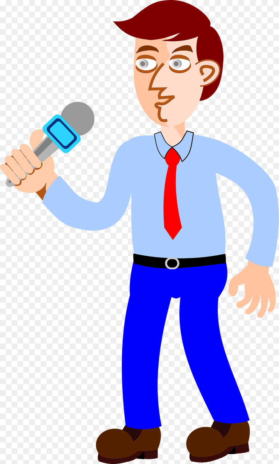 Man Speaking In A Microphone Clipart, Boy, Child, Person, Male Free Transparent Png