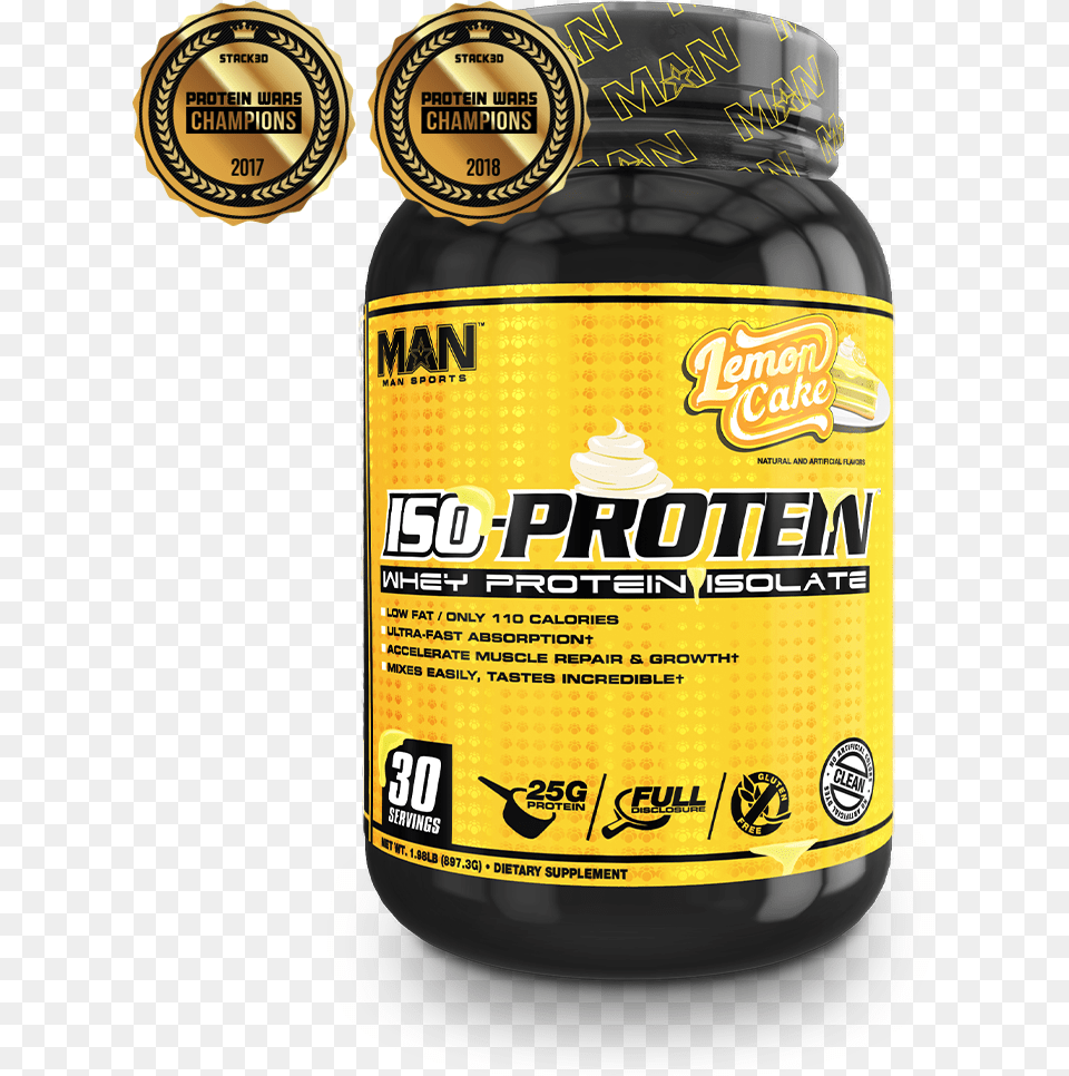 Man Sports Iso Protein, Can, Tin, Food, Relish Free Png Download