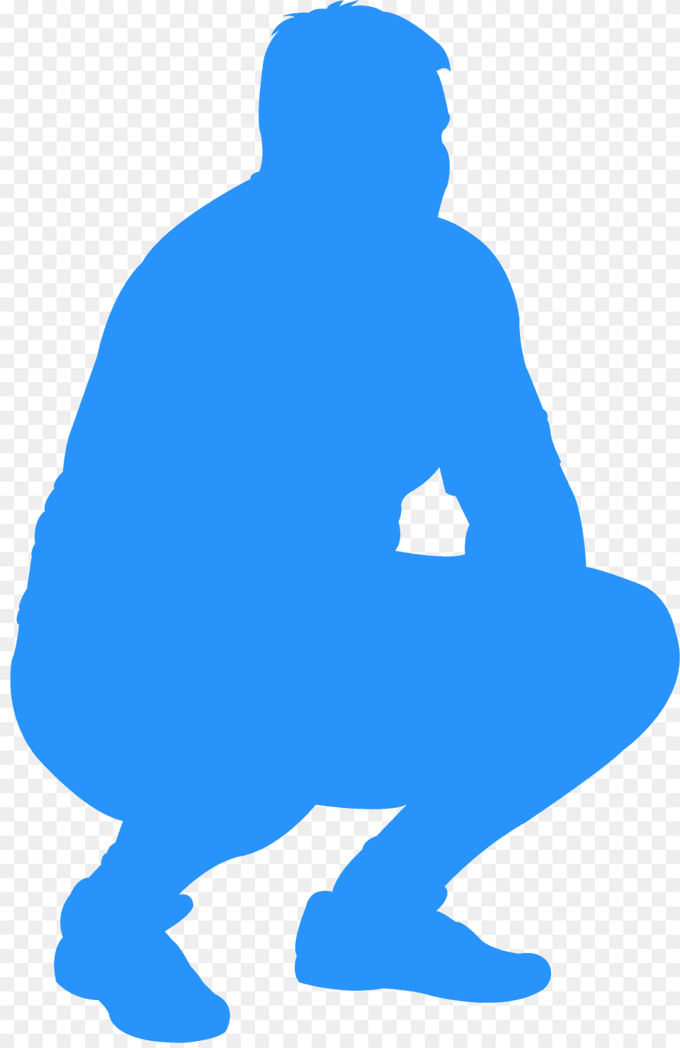 Man Squatting Silhouette, Adult, Male, Person Png