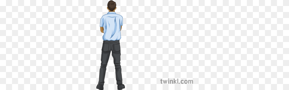 Man Standing Back Illustration Twinkl Twinkle Twinkle Little Star Violin, Walking, Clothing, Long Sleeve, Sleeve Free Png Download
