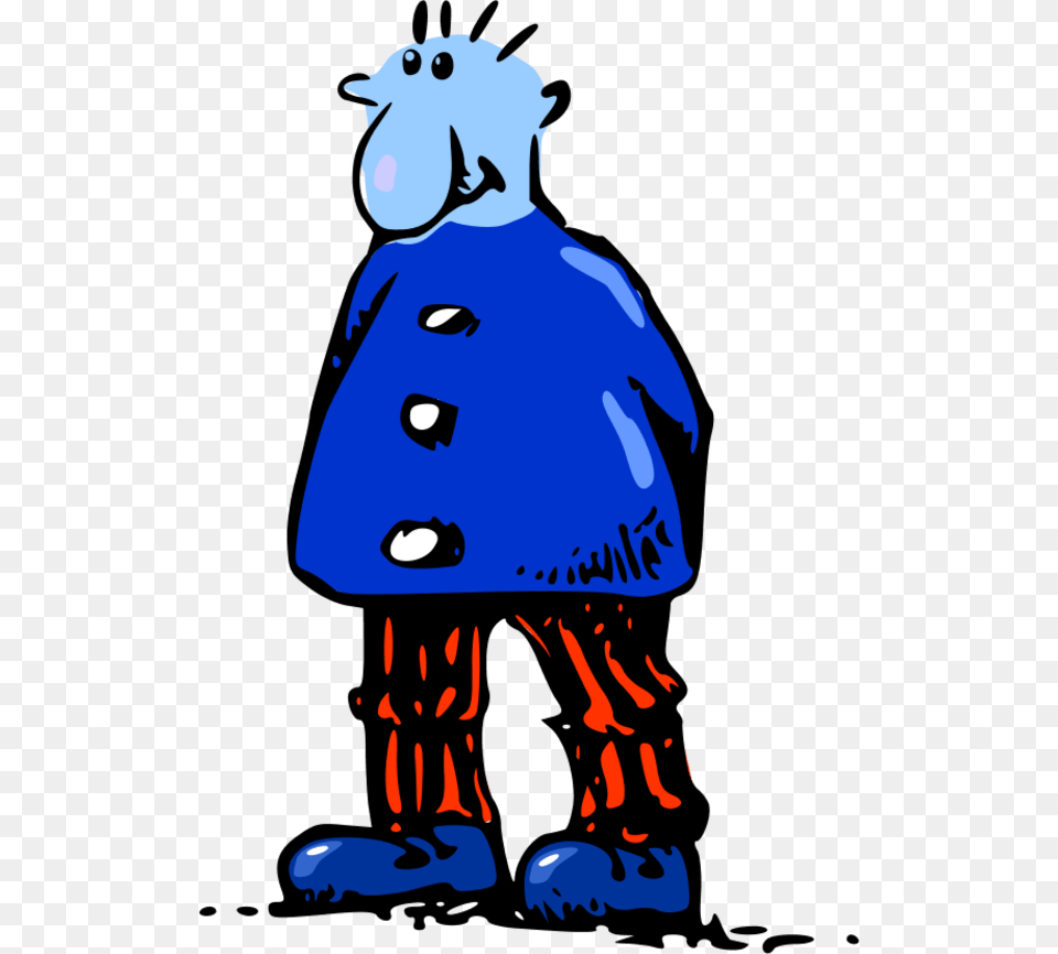 Man Standing Big Nose Blue Cartoon Characters With Big Nose, Baby, Person, Face, Head Free Transparent Png