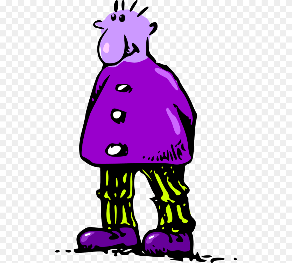 Man Standing Big Nose Man Clip Art, Purple, Baby, Person, Face Free Png Download