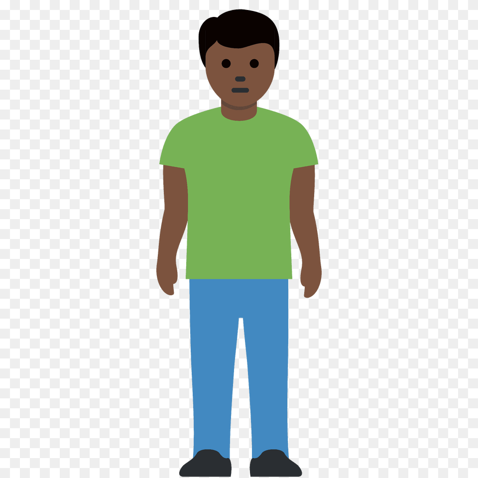 Man Standing Emoji Clipart, T-shirt, Clothing, Person, Pants Png Image