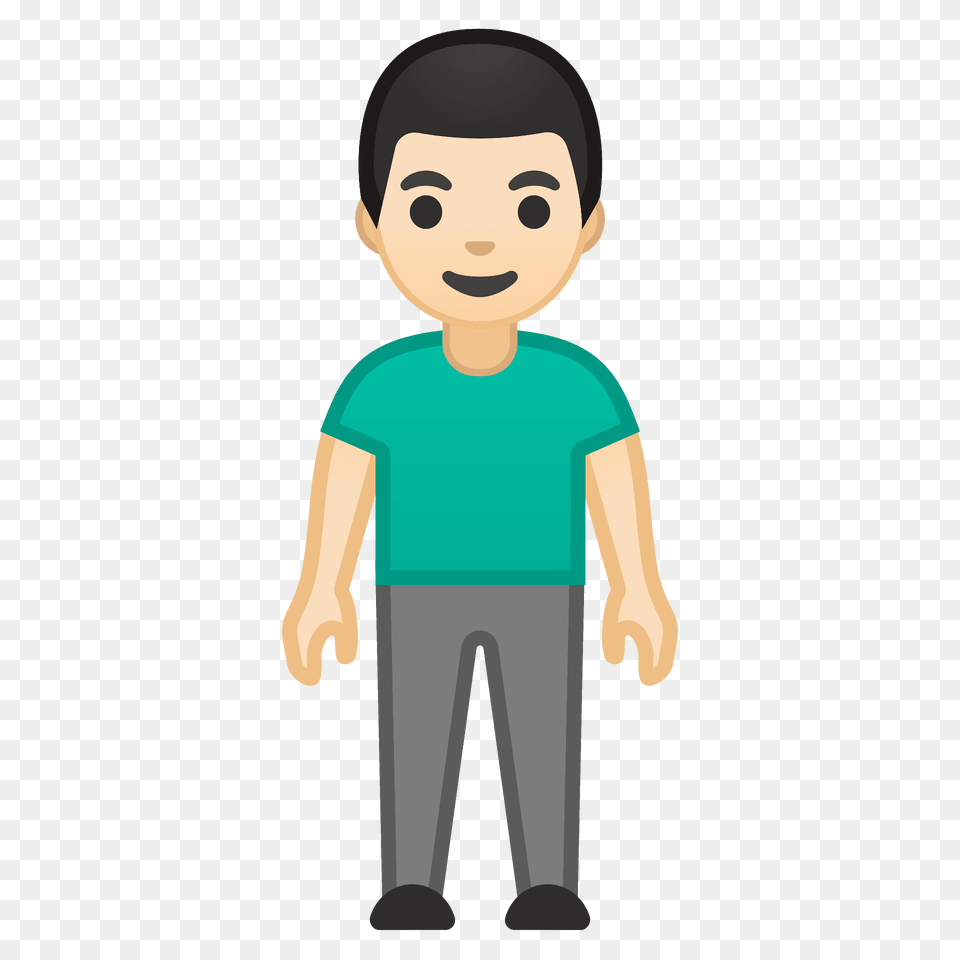 Man Standing Emoji Clipart, Clothing, T-shirt, Baby, Face Free Png Download