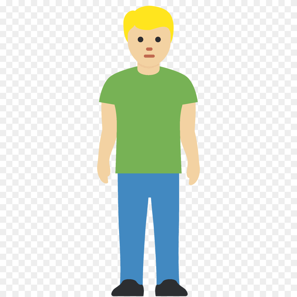 Man Standing Emoji Clipart, T-shirt, Clothing, Pants, Boy Png Image