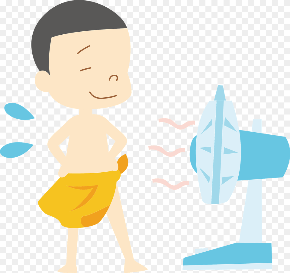 Man Standing In Front Of An Electric Fan Clipart, Baby, Person, Face, Head Free Png