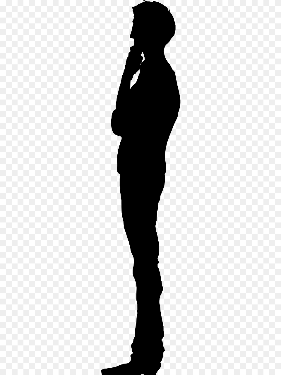 Man Standing Silhouette Human Standing Vector, Gray Free Transparent Png