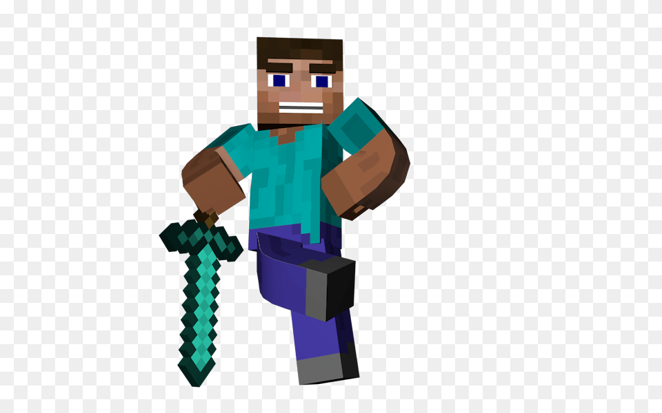 Man Standing Sword Minecraft, Person, Accessories, Formal Wear, Tie Png Image