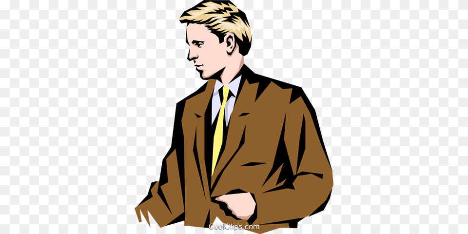 Man Standing Talking Royalty Vector Clip Art Illustration, Clothing, Coat, Formal Wear, Accessories Png Image