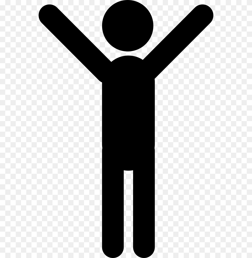 Man Standing With Arms Up Vector Man Standing Icon, Sign, Symbol, Cross Free Png