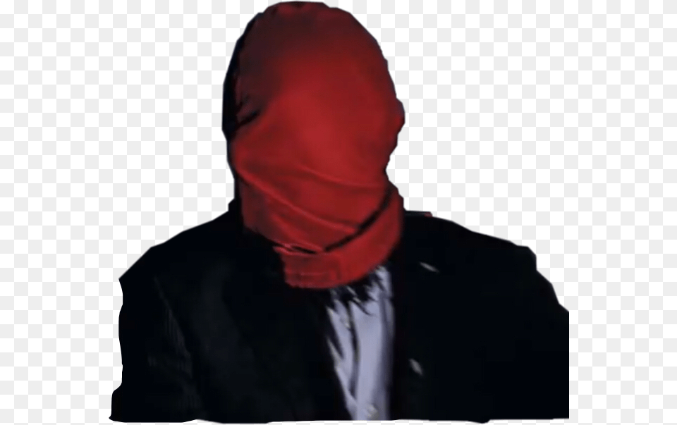 Man Stolen Hostage Kidnap Help Mask Freetoedit Scarf, Hood, Clothing, Coat, Male Png Image