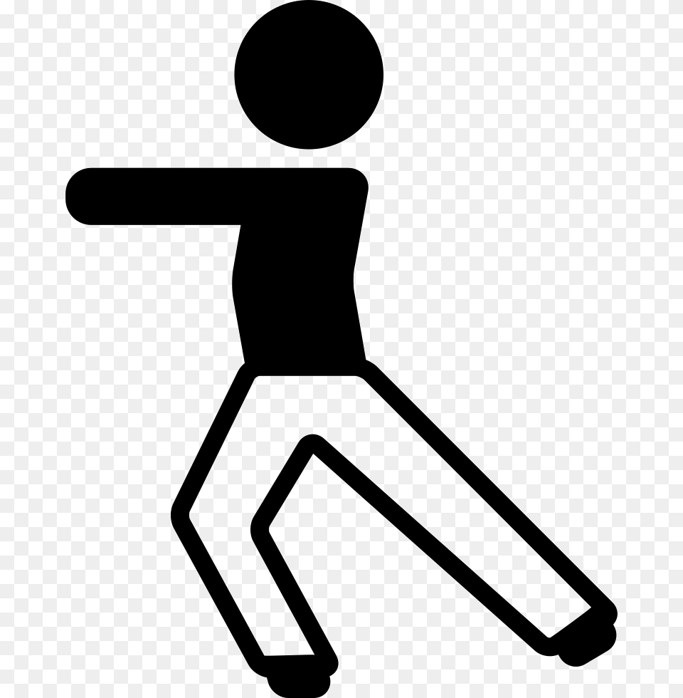 Man Stretching Arms And Legs, People, Person, Stencil Free Png Download