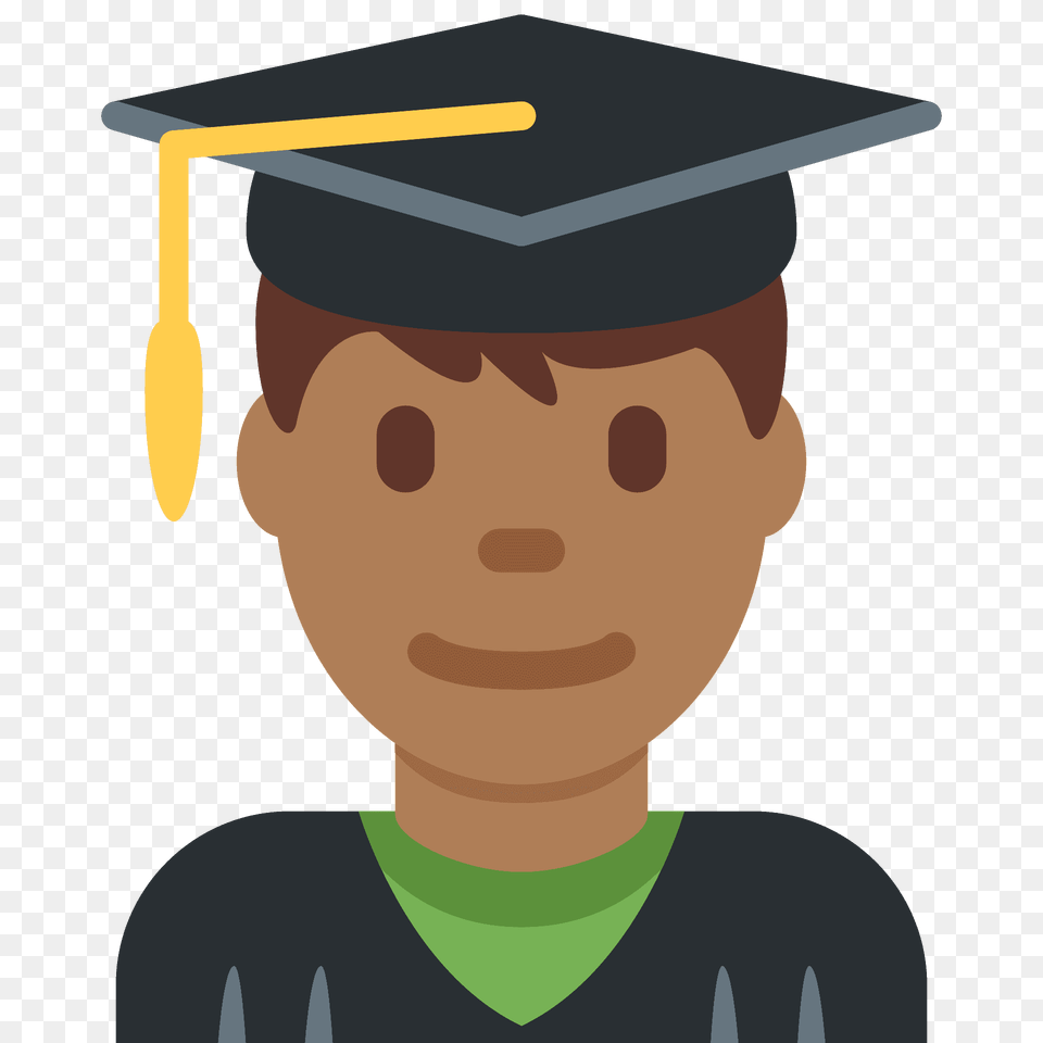 Man Student Emoji Clipart, Graduation, People, Person, Face Png Image