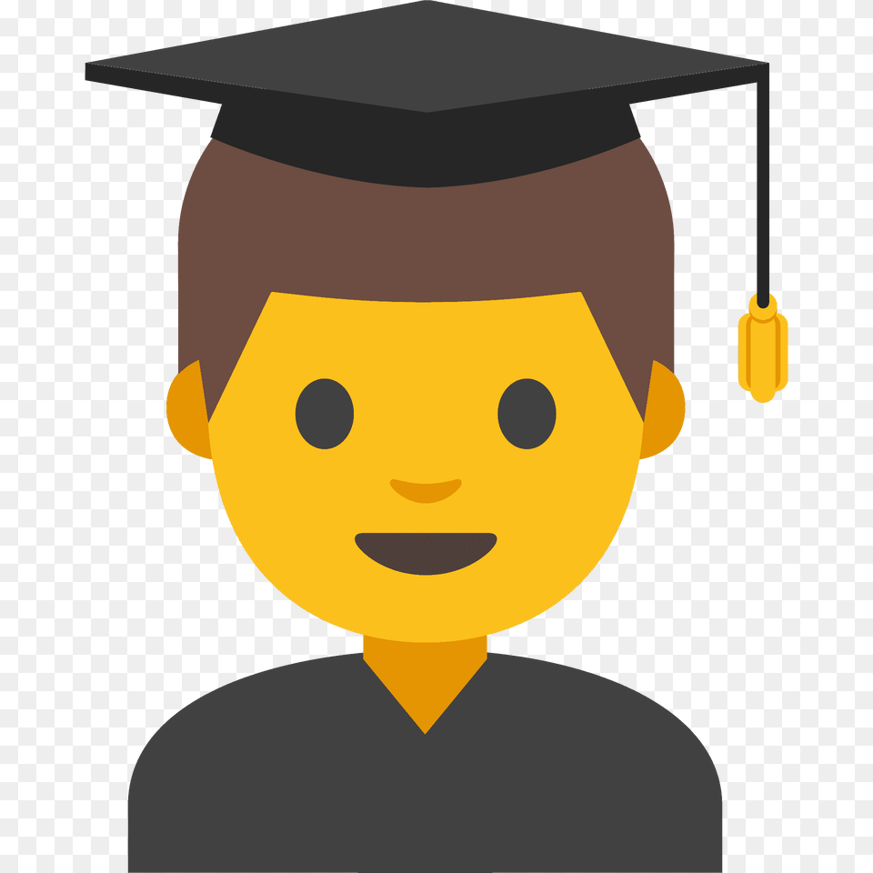 Man Student Emoji Clipart, Graduation, People, Person, Face Free Transparent Png
