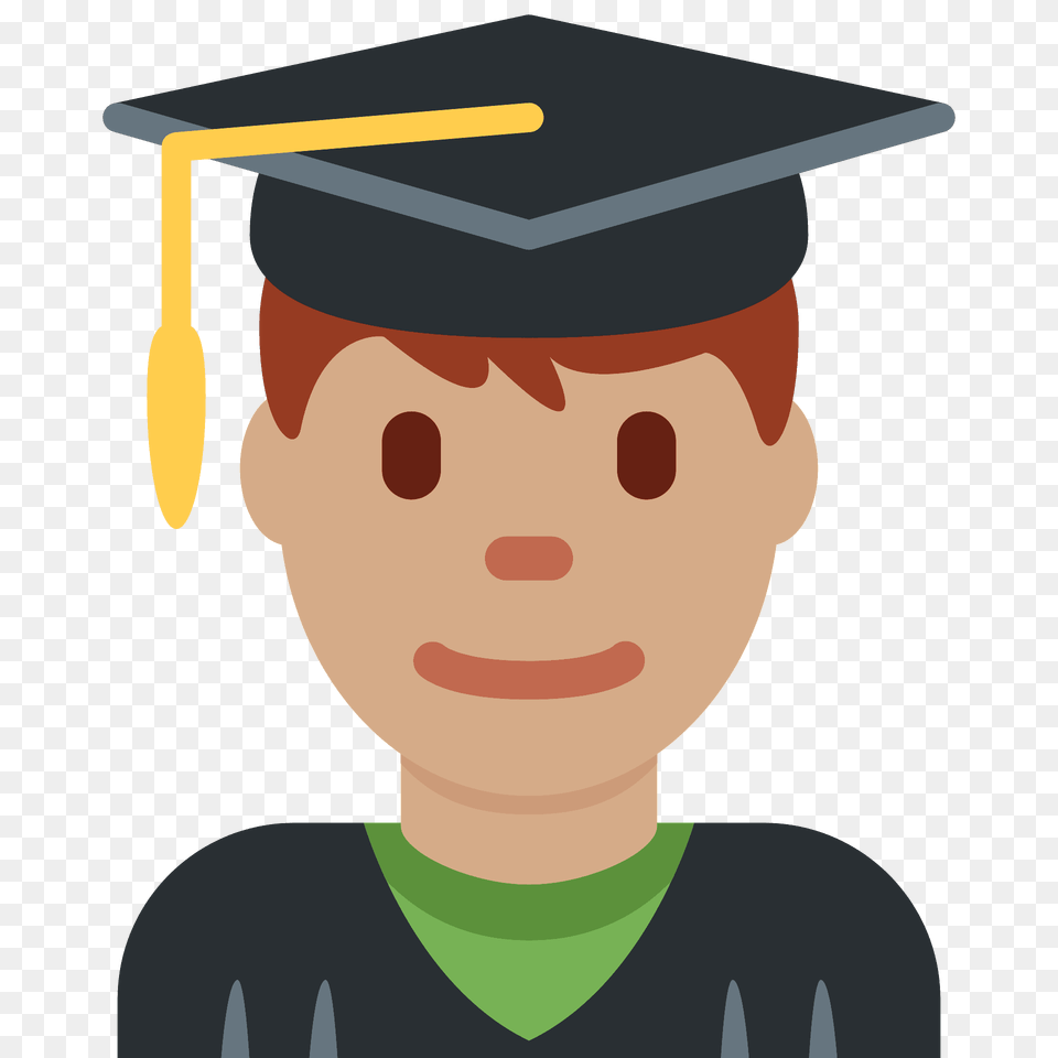 Man Student Emoji Clipart, Graduation, People, Person, Face Free Png