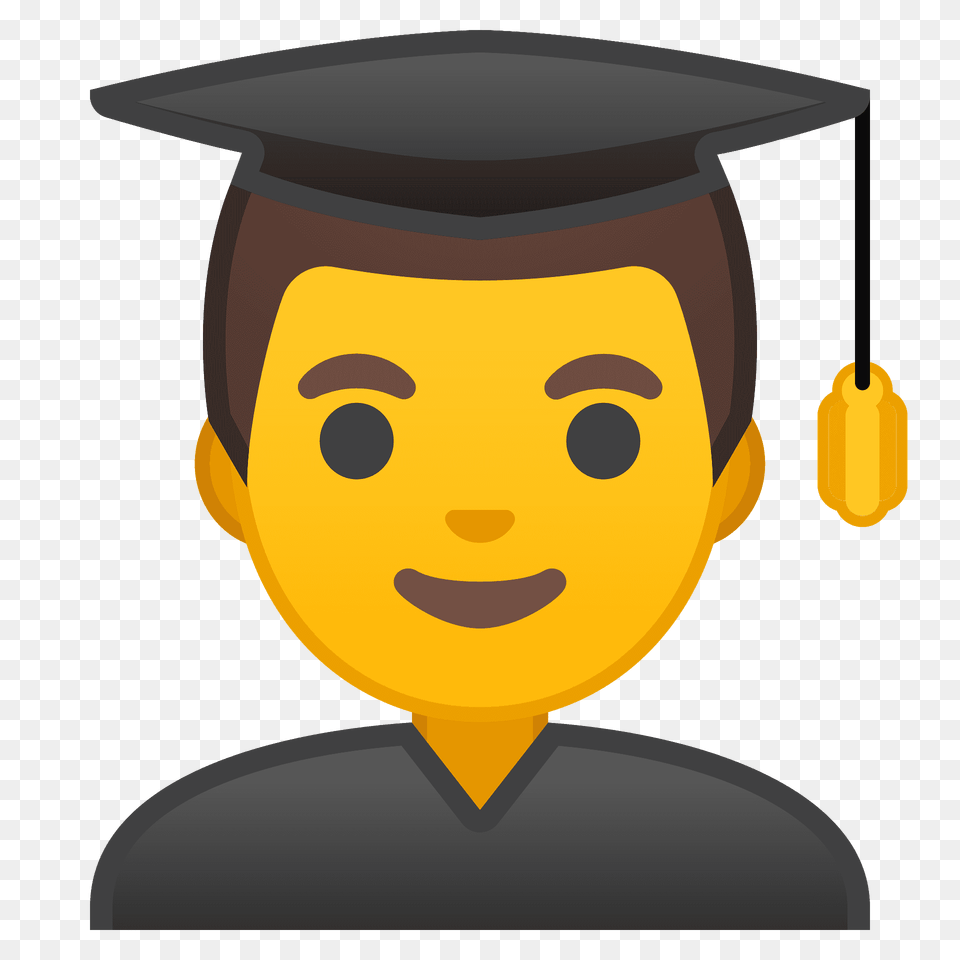 Man Student Emoji Clipart, Graduation, People, Person, Face Png