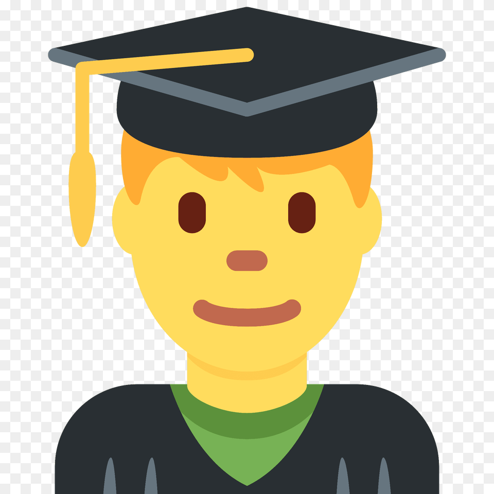 Man Student Emoji Clipart, Graduation, People, Person, Face Free Png Download